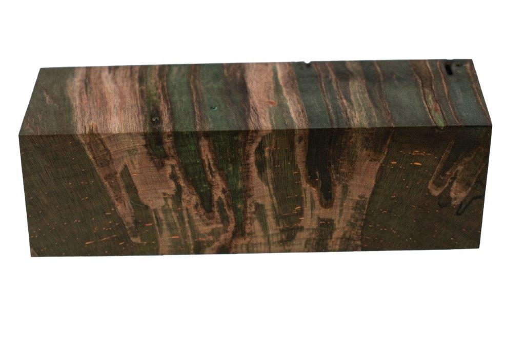 Stabilized Woods - 1.5", 1.5", 5.25", Green, Spalted Maple Burl, Block
