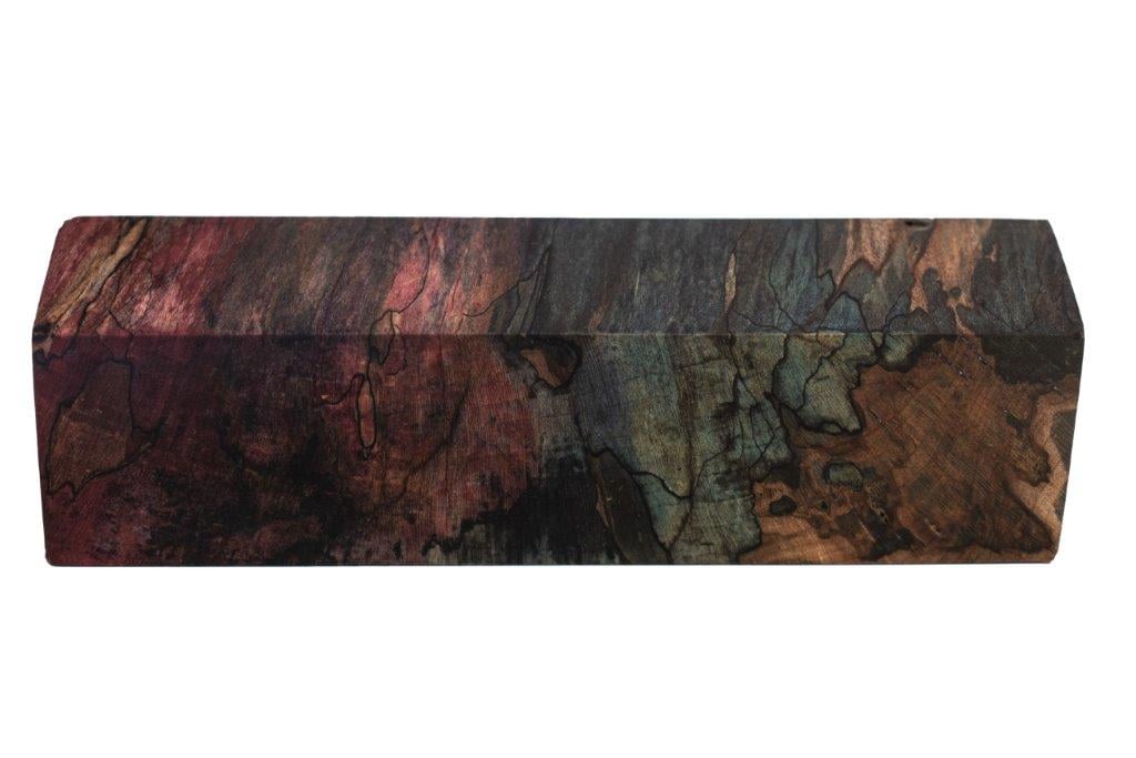 Stabilized Woods - 1.25", 1.25", 5", Multi-Color, Spalted Maple Burl, Block