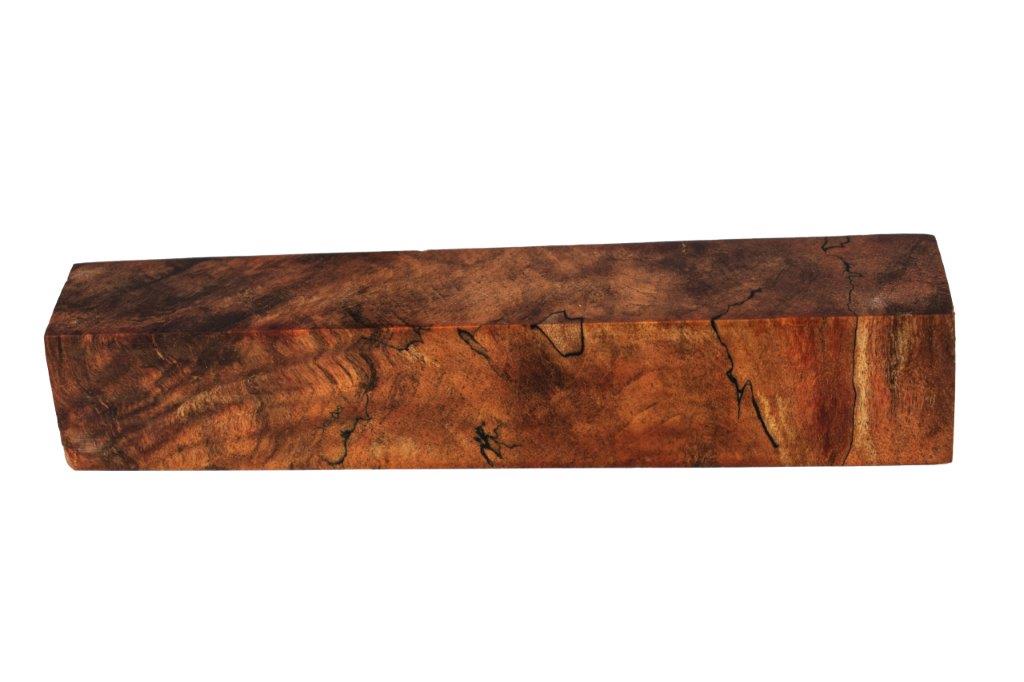 Stabilized Woods - 1", 1", 5.5", Red, Spalted Maple Burl, Block